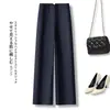 Pantalones de pierna recta para primavera y otoño de 2026, elegantes y adelgazantes, nuevos de cintura alta, corte holgado, caída fluida, pantalones casuales de moda para ir al trabajo