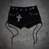 Harajuku Punk Y2K Estilo Americano de Rua Sexy Ultra-Curtos Caveira Hot Girl Cintura Baixa Justos ao Corpo Moda Shorts Góticos