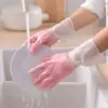 Luvas de Lavar Gradiente Domésticas de Borracha Impermeáveis Luvas Domésticas Limpeza de Cozinha Mãos Sujas Luvas Duráveis Antiderrapantes