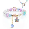 Pulsera de Cuentas de Vidrio Más Vendida Transfronteriza Taobao Fruta Unicornio Dibujos Animados Colgante de Aleación con Goteo de Aceite Regalo para Niños Femenino