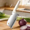 Cuchillo de cocina con recubrimiento de titanio, rebanador de cebolla multifuncional, rallador de cebolla, picador de cebolla, utensilio de cocina