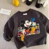 2026 Primavera/Otoño Nuevo Algodón Puro Infantil Otoño Manga Larga Bebé Mickey Niños y Niñas Dibujos Animados Elegante Top Camiseta