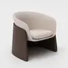 Sillón de Madera con Reposabrazos Moderno Minimalista Sofá de Ocio Silla Diseñador Moderno Minimalista Lujo Ligero Celebridad de Internet Sofá de Tela de Cuero