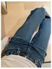¡La primavera no llega tarde! Muy recomendado: dos versiones de los jeans retro de pierna ancha con efecto lavado "Yao Shou" para mujer
