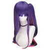 Peluca de cosplay de Hoshino Ai del anime "Oshi no Ko", cuero cabelludo simulado con mechas en un color azul-púrpura especial, accesorio de cabello largo