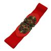 Sello de Cintura para Mujer Hebilla Tallada de Palacio Retro de Alta Gama Cinturón Ancho Holgado Sello de Cintura Decorativo para Mujer que Combina con Todo