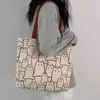 Bolso de Mano de Punto con Diseño Nicho de Estilo Coreano, Lindo Conejo, de un Solo Hombro, Bolso de Mano, Estudiante, Viajero, Gran Capacidad, Bolso de Lona
