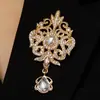 Broche Corona Gota de Agua Estilo Palacio de Lujo Ligero para Mujeres y Hombres, Broche para Traje con Diamantes, Accesorio de Pin, Moda Europea y Americana Transfronteriza