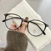 Gafas Ovaladas Pequeñas de Marco Frío Color Té Se Pueden Adaptar con Lentes Graduados, un Esencial Sin Maquillaje, Bloqueo de Luz Azul, Gafas Versátiles Sin Graduación