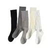 Calcetines de Compresión Deportivos para Mujer, Estilo Delgado de Primavera y Verano, Calcetines Grises para Pantorrilla para Bádminton, Calcetines Largos Profesionales para Fitness al Aire Libre, Tenis