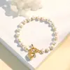 Moda Vintage Elegante Lujo Ligero Perla de Agua Dulce de Gama Alta Pulsera para Mujer Diseño Sencillo de Nicho Pulsera de Perlas