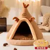 Ninho de Gato Transfronteiriço Outono e Inverno Novo Estilo Tenda Escovada Estilo Britânico Ninho de Gato Casa Quente de Inverno Ninho de Cachorro Suprimentos para Animais de Estimação