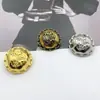 Estilo Británico Clásico Botón Metálico Doble León Retro Fragante Chaqueta de Traje Abrigo Botón Hebilla Decorativa Uniforme Universitario
