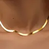 2025 Nova Corrente de Osso de Cobra Plana Corrente Faca de Cobra Leve Luxo Moda Simples Temperamento Joias Europeias e Americanas