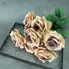 Flores Artificiales con 9 Cabezas de Rosa en Forma de Diamante, Adecuadas para Decoraciones de Hotel y Restaurante, Arreglos de Pasillo, Montajes de Boda y Decoraciones de Escenario