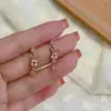 Brincos Coloridos de Borboleta Super Fada com Diamantes Exquisitos Versáteis Design de Nicho Diários Doces Brincos Rosa Acessórios de Orelha Femininos