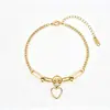 Pulsera popular de titanio y acero estilo ins, moderna, versátil, corazón, mariposa, estrella, geométrica, de acero inoxidable, joyería para la mano