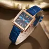 Temu Nuevo Reloj de Moda Cuadrado de Comercio Exterior para Mujer Reloj de Cuarzo Casual para Estudiante Juego de Relojes Venta al por Mayor