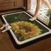 Alfombrilla de Baño de Lujo Ligero de Barro Diatomeas Alfombra para Entrada de Inodoro Resistente a Manchas Antideslizante Secado Rápido Uso en el Hogar Absorbente de Agua Felpudo