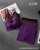 Moda de Comércio Exterior Conjunto de Sutiã Esportivo Tricotado com Rosca Alta Elasticidade Plástico Bolha Corrida Roupa Íntima Sexy Conjunto de Shorts que Cobre o Quadril