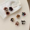 Estilo coreano Flor Simples Tamanho Pequeno Grab Clip Franja Quebrado Hairpin Checkerboard Hairpin Fairy Shark Clip Hairpin Hairpin Mulheres
