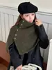 Chal de Mujer para Invierno 2026, Bufanda Atmosférica Estilo Coreano Otoño e Invierno Nuevo, Chal Perezoso de Moda, Calentador de Cuello de Jersey de Cuello Alto