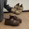 2026 Zapatos Birkenstock Retro de Suela Gruesa para Mujer Otoño Nuevo Estilo Slip-on Persona Perezosa Versátil Zapatos Individuales para Mujer Zapatos Casuales Zapatos de Primavera y Otoño