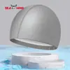 Nuevo gorro de natación de PU de gran venta al por mayor, gorro de natación para hombres y mujeres, impermeable, de alta elasticidad, con protección para las orejas, para cabello largo, sin cabeza, gorro de natación de aguas termales.