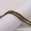 Pulsera de cuentas redondas con corte de piedra verde natural, con agujero recto, collar, semiacabado, accesorios de joyería hechos a mano, venta al por mayor