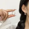 Brincos de Argola Elegantes e Fluidos para Socialites, Novo Design de Tendência de Nicho, Brincos e Ear Cuffs Geométricos Exclusivos de Alta Qualidade para Mulheres
