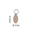 Llavero de Madera de Haya Colgante Creativo Grabado Láser Personalizado Impresión Tallado Venta al por Mayor en Stock Anillo para Llaves de Madera Maciza