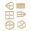 Peças de Decoração de Flores de Janela Vazadas em Madeira, Acessórios para Cena em Miniatura DIY Feitos à Mão Cortados a Laser, Enfeites de Jardim de Natal