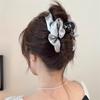 Pinza de Pinza de Burbuja Nube de Tela Plisada Flash para Cabello de Mujer Otoño e Invierno Pinza de Tiburón Grande Accesorios para el Cabello