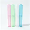 Cubo de Cepillos de Dientes Transparente Colorido Caramelo para el Hogar Caja de Almacenamiento para Cepillos de Dientes Caja para Cepillos de Dientes Portátil Caja de Paja de Trigo