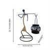 Candelabro de hierro transfronterizo, adorno decorativo para mesa de comedor de restaurante europeo, lámpara de ambiente, candelabro, artesanía de metal para el hogar.