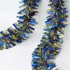 Suprimentos para Festa de Fim de Ano da Amazon Guirlanda Azul Decoração de Natal Fio Dourado Decoração de Aniversário Casamento Serpentinas