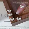 Joyería para uñas de circón con forma de lazo, plata blanca brillante, mariposa tridimensional, corbata de lazo, taladro de pila terminado en circón, decoración para uñas
