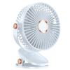 Ventilador portátil pequeño con carga USB, silencioso, para oficina, dormitorio, escritorio, con clip de luz, 6 pulgadas