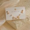 Pendientes Mini Exquisitos de Moda Australiana Antigua Europea y Americana con Zircones Chapados en Cobre y Oro de 18K para Mujer, Pendientes de Nicho con Sentido del Diseño para Combinar con Todo, Nuevos