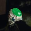 Colgante con incrustaciones de jade de B Goods, sin importar la tarjeta, calabaza, cerradura de paz, collar de jade para damas, cuerda de cuero, anillo de jade