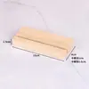 Portatarjetas de Negocio Creativo de Madera, Pinza para Fotos, Decoración del Hogar, Adorno para Barra de Vino, Base Giratoria de Madera Maciza Hecha a Mano