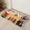Tapete de chão de Natal falso cashmere transfronteiriço, decoração de feriado, tapete de quarto macio e amigo da pele para cabeceira, tapete de banheiro resistente à sujeira e absorvente