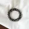 Lujo Ligero Brillante Pedrería Cristal Estilo Coreano Pedrería Lujo Ligero Goma para el Cabello Sensación de Hielo Triturado Anillo para el Cabello Goma para el Cabello de Socialité Pulsera Dos en Uno