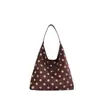 Bolsa Feminina Simples de Grande Capacidade Casual 2026 Novo Outono Início Bolsa de Ombro Leve para o Dia a Dia Bolsa Tote de Bolinhas Bolsa de Ombro