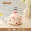 Tigela para Cozinhar Ovos no Vapor com Duas Alças e Tampa, Panela de Cerâmica para Cozinhar Ovos no Vapor, Custard, Tigela para Sopa, Pequeno Panela de Cerâmica para Ensopados com Tampa