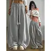 Amazon Primavera/Otoño Europa/América Tendencia Color Sólido Versátil Nicho Cordón Holgado Pierna Ancha Pantalones Largos Ropa de Mujer Una Pieza Venta al por Mayor