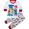 Nueva camiseta de manga larga de algodón para niños Hulk, ropa de casa, pijama infantil, camiseta y pantalón, Halloween, Batman, Superman