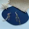 Brincos de Corrente Novos de Comprimento Médio com Pino de Prata S925 para Mulheres Elegantes Simples Versáteis Celebridade da Internet Brincos de Nicho