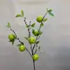 Fruta Roja Artificial Fruta de la Fortuna Adorno Decorativo Bayas Rojas Cubo de Bendición del Festival de Primavera Año Nuevo con Flores Acebo Hogar Alta Simulación