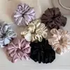 Goma para el pelo de satén simple estilo francés para mujer, Lazo para el pelo de estilo perezoso de alta gama, Cuerda para el pelo, Accesorio para el pelo